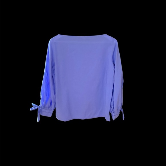 Massimo Dutti Lightweight Cotton Sleeve Tie Blouse size 8 - Picture 4 of 12